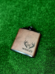 Personalized Leather Flask for Men, Hip Flask, Groomsman Gift, Wedding Flask, Boyfriend Gift, Best Man Gift