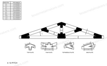 Load image into Gallery viewer, 6x6 Decorative Design Timber Truss Brackets for 6x6 Posts, 6&quot; Timber Truss Brackets, 6x6 Timber Fan Bracket