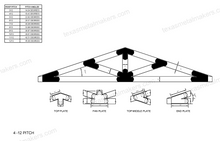 Load image into Gallery viewer, Decorative Design Timber Truss Brackets for 6x6 Posts, 6&quot; Timber Truss Brackets