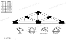 Load image into Gallery viewer, 6x6 Decorative Design Timber Truss Brackets for 6x6 Posts, 6&quot; Timber Truss Brackets, 6x6 Timber Fan Bracket