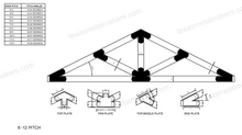 Load image into Gallery viewer, 6x6 Decorative Design Timber Truss Brackets for 6x6 Posts, 6&quot; Timber Truss Brackets, 6x6 Timber Fan Bracket