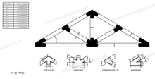 Load image into Gallery viewer, 6x6 Decorative Design Timber Truss Brackets for 6x6 Posts, 6&quot; Timber Truss Brackets, 6x6 Timber Fan Bracket