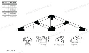 6x6 Chamfered Design Dog Eared Timber Truss Brackets for 6x6 Posts, 6" Timber Truss Brackets, 6x6 Timber Fan Bracket