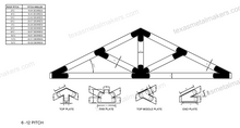 Load image into Gallery viewer, 6x6 Chamfered Design Dog Eared Timber Truss Brackets for 6x6 Posts, 6&quot; Timber Truss Brackets, 6x6 Timber Fan Bracket