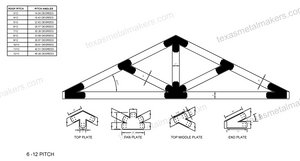 6x6 Chamfered Design Dog Eared Timber Truss Brackets for 6x6 Posts, 6" Timber Truss Brackets, 6x6 Timber Fan Bracket