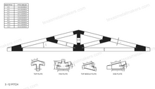 Load image into Gallery viewer, 6x6 Structural Design Timber Truss Brackets for 6x6 Posts, 6&quot; Timber Truss Brackets, 6x6 Fan Bracket