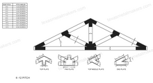 Load image into Gallery viewer, 6x6 Structural Design Timber Truss Brackets for 6x6 Posts, 6&quot; Timber Truss Brackets, 6x6 Fan Bracket