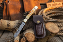 Load image into Gallery viewer, Timberline Folding Trapper Knife 8" Handmade Bone Handle Slipjoint EDC Pocket Knife