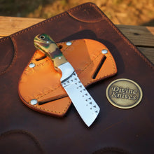 Load image into Gallery viewer, Camo Resin Rasp Bull Cutter Knife with Broad Fixed Blade