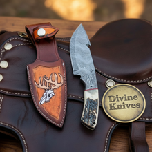 Load image into Gallery viewer, Stag &amp; Bone Handle Gut Hook Skinner Knife for Hunters and Outdoor Users