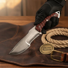 Load image into Gallery viewer, Maroon Micarta Carbon Steel Tracker Knife with Textured Grip