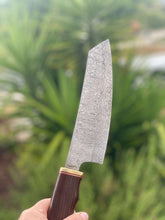 Load image into Gallery viewer, 8” Gyuto Chef Knife — Ladder Pattern Damascus, Rosewood Handle &amp; Brass Bolster