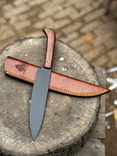 Load image into Gallery viewer, 8-Inch Chef Knife — Black-Finished Blade with Choice of Designer Handle (Rosewood, Olive Wood, or Resin Options)