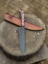 Load image into Gallery viewer, 8-Inch Chef Knife — Black-Finished Blade with Choice of Designer Handle (Rosewood, Olive Wood, or Resin Options)