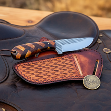 Load image into Gallery viewer, Chevron Wood Handle Rasp Skinner with Zigzag Wood Handle