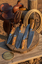 Load image into Gallery viewer, Pakka Wood Handle Chef &amp; Santoku Knife Set – 5 Pieces