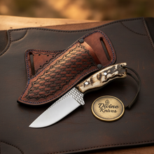 Load image into Gallery viewer, Ram Horn Handle Cowboy Skinner Knife for Ranch Chores and Gifting