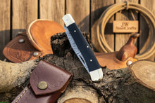 Load image into Gallery viewer, Executive Slipjoint Damascus Folder with Black Resin Handle