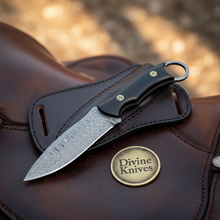 Load image into Gallery viewer, Rosewood Handle Ring Pommel Skinner Knife for Trail and Everyday Use