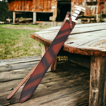 Load image into Gallery viewer, Handcrafted Viking Sword with Damascus Steel Blade-911