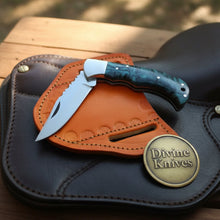 Load image into Gallery viewer, Teal Resin Lockback Pocket Knife with Carbon Steel Blade