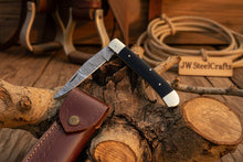 Load image into Gallery viewer, Executive Slipjoint Damascus Folder with Black Resin Handle