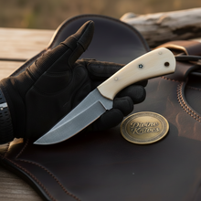 Load image into Gallery viewer, White Bone Handle High Carbon Hunting Knife for Everyday Carry and the Field