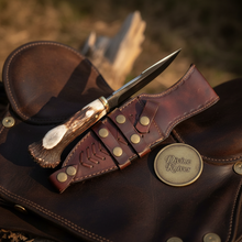 Load image into Gallery viewer, Crown Stag Damascus Gut Hook Knife for Hunting and Field Dressing