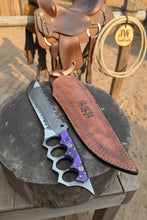 Load image into Gallery viewer, Apocalypse Trench Knife Machete 12 Inch Full Tang Survival Blade with Knuckle Guard