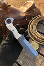 Load image into Gallery viewer, Rasp Steel Bone Bull Cutter with File Texture and Ring Handle