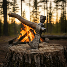 Load image into Gallery viewer, Damascus Smoking Axe Straight Handle 19 Inch
