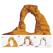 Load image into Gallery viewer, Arches National Park Wall Mural Stencil Set