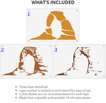 Load image into Gallery viewer, Arches National Park Wall Mural Stencil Set