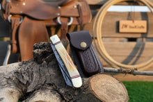 Load image into Gallery viewer, Timberline Folding Trapper Knife 8" Handmade Bone Handle Slipjoint EDC Pocket Knife