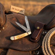Load image into Gallery viewer, Timberline Folding Trapper Knife 8" Handmade Bone Handle Slipjoint EDC Pocket Knife