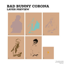 Load image into Gallery viewer, Bad Bunny Corona 6 Layer Stencil Set