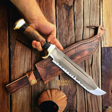 Load image into Gallery viewer, Dundee Style Bowie Knife D2 Steel Acid Etched