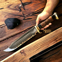Load image into Gallery viewer, Dundee Style Bowie Knife D2 Steel Acid Etched