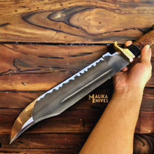 Load image into Gallery viewer, Dundee Style Bowie Knife D2 Steel Acid Etched