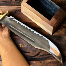 Load image into Gallery viewer, Dundee Style Bowie Knife D2 Steel Acid Etched