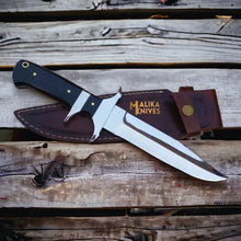 Load image into Gallery viewer, Finger Guard Bowie Knife D2 Steel Micarta Handle