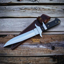 Load image into Gallery viewer, Finger Guard Bowie Knife D2 Steel Micarta Handle
