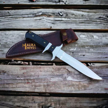 Load image into Gallery viewer, Finger Guard Bowie Knife D2 Steel Micarta Handle