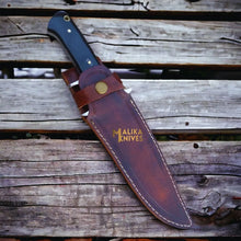 Load image into Gallery viewer, Finger Guard Bowie Knife D2 Steel Micarta Handle