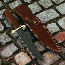 Load image into Gallery viewer, Handforged D2 Steel Bowie Knife Rosewood Handle