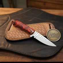 Load image into Gallery viewer, Red Swirl Resin Rasp Skinner with Distinctive Red Swirl Handle