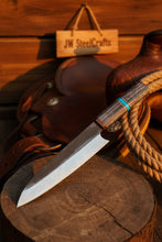 Load image into Gallery viewer, Japanese Gyuto Chef Knife 8” – Kurouchi Finish Blade with Wa Handle, Traditional Meiji Style