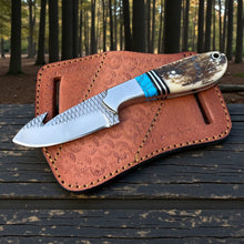 Load image into Gallery viewer, D2 Steel Cowboy Gut Hook Knife | 5mm Thick Blade | Pancake Sheath