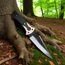 Load image into Gallery viewer, D2 Steel Hunting Knife with G10 Handle &amp; Leather Sheath