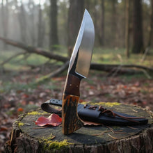 Load image into Gallery viewer, D2 Hunting Knife Antler Handle Rosewood Full Tang